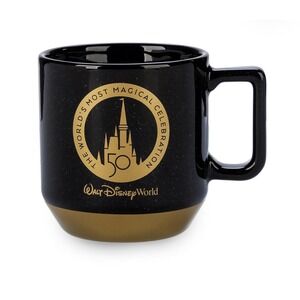 Walt Disney World 50th Anniversary Logo Starbucks Mug‎ - Black & Gold